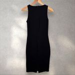 Red Valentino  Sleeveless Ruffle Black Pencil Sheath‎ Stretch Dress Sz S Photo 3