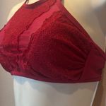 Xhilaration  Burgundy Red Lace High Neck Bikini Halter Top Medium Photo 3