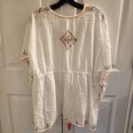 Beach By Exist Cotton embroidered detail swim cover up top one size Photo 5