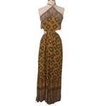 Free People Maribelle Wide Leg Mustard Bohemian Jumpsuit Photo 8