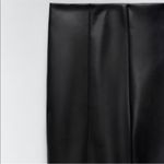 ZARA  Faux Leather Flared Cropped Pants Size S NEW Photo 12