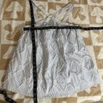 Lemlem NWT | Besu Criss Cross Tank Blue White Fringe | Women's XS Photo 3