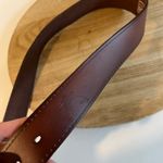 Brown Genuine Leather CANADA Embellished Silver Tip Belt Unisex Size Large Photo 3