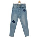 Unemployed‎ Denim Starry Night Jeans Medium Wash Navy Blue Stars Size 27 Photo 2