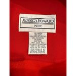 Jessica Howard Zip Up Tasseled Embossed Crew Neck Blazer Red Women's Size 12P Photo 5