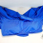 Trina Turk Bikini TOP ONLY Getaway Solids Swim Knit in Blue Sz 6 NWT Ruffled Photo 5