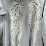 Wildfox  Blue Assymetrical Wings Hoodie size S Photo 2