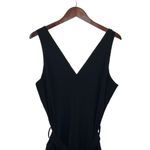 Athleta  Sarasota Stretch V Neck Sleeveless Belted Wide Leg Crop Jumpsuit Size LT Photo 1