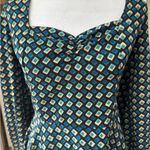 Band of Gypsies BAND OF THE FREE black teal blue geometric boho mini dress fit flare gypsies nwt Photo 11