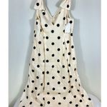 Zimmermann Crush Polka Dot Linen Midi Dress Cream Black US 12 AU 4 NWT Photo 3