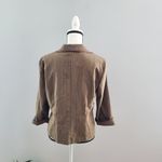 R.Q.T Striped Cuffed Ankle Pants Suit 8 Brown Photo 2