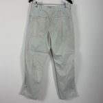 Pilcro Hyphen Patchwork Distressed Barrel Chino Pants in Muted Khaki Sz 28 Tall Photo 7