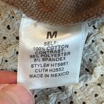 J HER Medium Long Sleeve Crochet Henley Top Brown Boho Western Cowgirl Photo 6