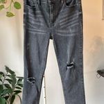 Free People Black Skinny Fringe Hem Jeans Photo 5