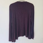 American Eagle  Red And Black Striped Soft And Sexy Slub Long Sleeve Top Photo 3