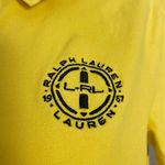 Ralph Lauren L-RL Ralph‎ Lauren Active Polo Shirt Quarter Zip Women Small Yellow Short Sleeve Photo 7