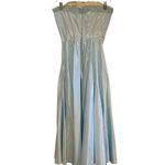 Vintage 50s Fit Flare Ice Blue tea length gown dress princess cinderella costume Photo 10