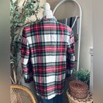 EXPRESS Vintage 90s  Tartan Plaid Wool Blend Padded Shoulder Two Button Blazer Photo 4