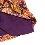 Loft Ann Taylor  Purple Paisley Long Sleeve Shift Dress Medium Fall Warm Colors Photo 5