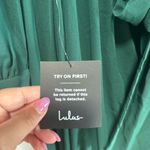 Lulus  Talk About Divine NWT size 3X Hunter Green Long Sleeve Backless Maxi Dress Photo 9