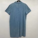 CB Casual 90s Y2K Mini Dress Chambray Denim Butterfly Embroidery Size Large Photo 1