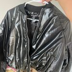 Pretty Little Thing Petite Black Oversized Bomber Puffer Jacket Photo 1