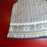 J Jill Linen womans PS Elephant Print Sleeveless Tunic Top Coastal Boho Tank Blue Size undefined Photo 7