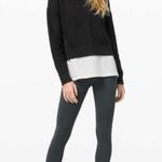 Lululemon New Heights Black Knit Ribbed Sweater Size 8 Minimalist Classy Goth Photo 1
