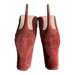 ASOS Burgundy suede pointed toe stiletto ankle boots with cowgirl design size 6 Photo 7