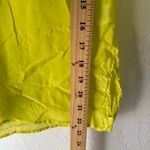 EXPRESS Y2k Size XS Neon Yellow Boho Rhinestone Silk Blend Going Out Top Photo 9