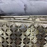 Michael Kors Flower Perforated Gold Leather Travel Tote Shoulder Handbag Photo 9