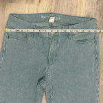 White House | Black Market  WHBM Slim Crop Pants Light Blue Pinstripe Jeans Size 6 Photo 2