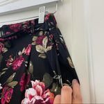 Papaya Floral Tie Waist Pants Black Photo 7