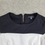 R&K Dress Womens 4 White Black Red Color Block Stripes Short Cap Sleeve Office Photo 6