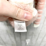 Sadie and Sage Medium One Reason Womens Zebra Print Sweater Pink Ivory V Photo 2