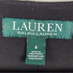 Ralph Lauren Lauren  Black Floral Midi Dress Faux Wrap Tie Waist Long Sleeve S Photo 1