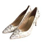 Michael Kors 🆕 Flex Dorothy Classic White Gold Mid Heel Pumps Photo 2