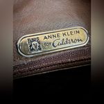 Anne Klein Vintage  for Calderon Brown Leather Hobo Shoulder Bag 90s Retro Chic Photo 11