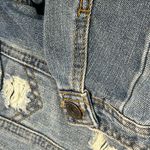 Highway Jeans HIGHWAY JEANS DISTRESSED DENIM JACKET SZ S WITH EMBROIDERED ROSES FRONT/BACK Photo 9