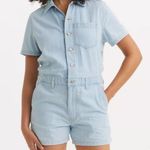 Levi's Levi’s Heritage romper short sleeve Light Blue Denim Woman’s New size XL Photo 0