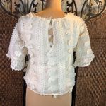 &merci &Merci White Appliquéd Top Size S Photo 5