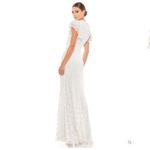 Mac Duggal  10748 White Floral Beaded Gown Dress Photo 4