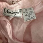 VTG Nostalgia Maxi Gauzy Lace Dress sz M Pink Short Sleeve Flowy Fairy Boho Size M Photo 5