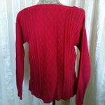 CHAPS  Classic Cable knit Red Sweater Photo 1