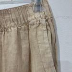 C&C California  Linen Cargo Pants Size M Beige Straight Leg Pockets Easy Fit Photo 3