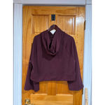 Athleta Steady State Crop Hoodie Sweatshirt Women’s Medium Burgundy Maroon Modal Photo 4