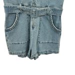 Show Me Your Mumu  Outlaw Romper Denim‎ Zip Front Belted Blue Size XL Photo 7
