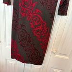 Saks 5th Avenue Saks Fifth Avenue Gray And Red Dress Size Medium Photo 3