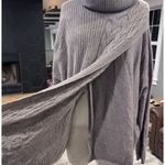 Vera Wang Simply  Brown Cable Ribbed Knit Wrap Turtleneck Pullover Sweater Large Photo 2