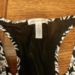 AMBIANCE APPAREL Black & White Mesh Back Drop Waist Tribal Print Dress Size M Size M Photo 7